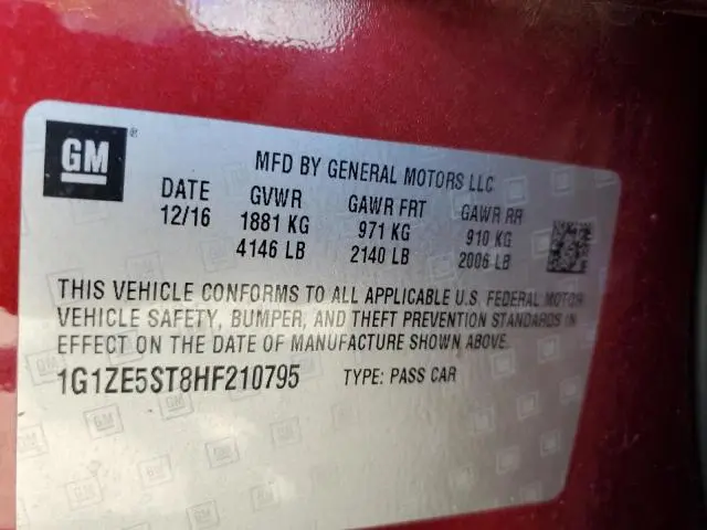 2017 CHEVROLET MALIBU LT  