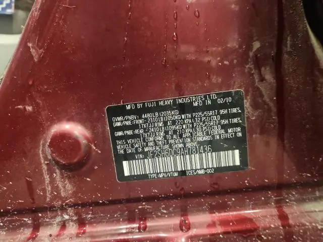 2010 SUBARU FORESTER 2.5X LIMITED  