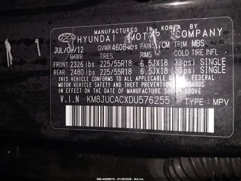 2013 HYUNDAI TUCSON LIMITED