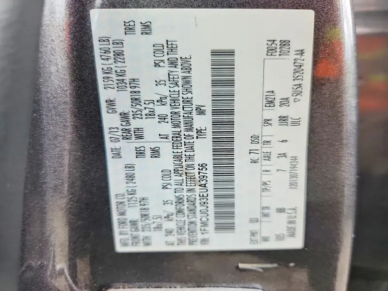 2014 FORD ESCAPE TITANIUM  