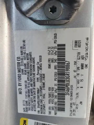 2016 FORD FUSION SE HYBRID  