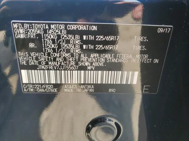 2018 TOYOTA RAV4 LE  