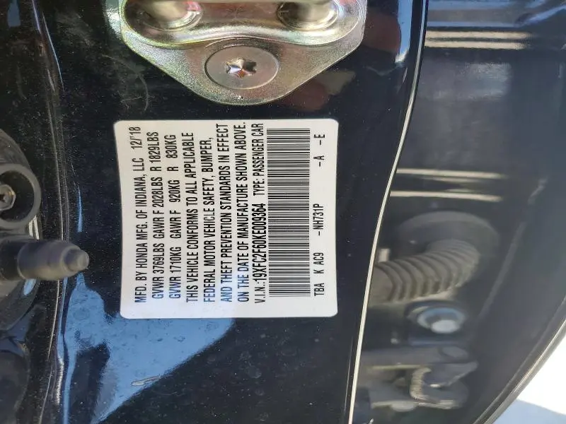 2019 HONDA CIVIC LX  
