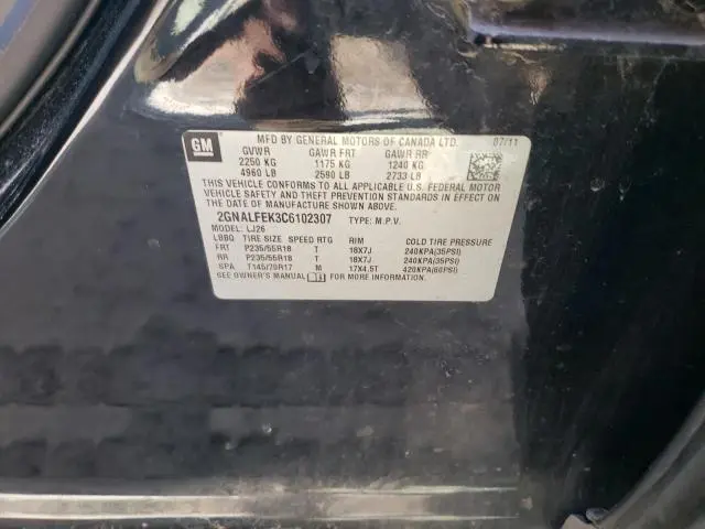 2012 CHEVROLET EQUINOX LTZ  