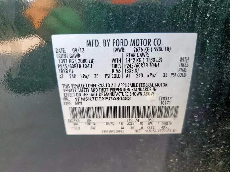 2014 FORD EXPLORER XLT  