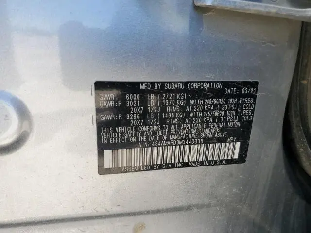 2021 SUBARU ASCENT TOURING  