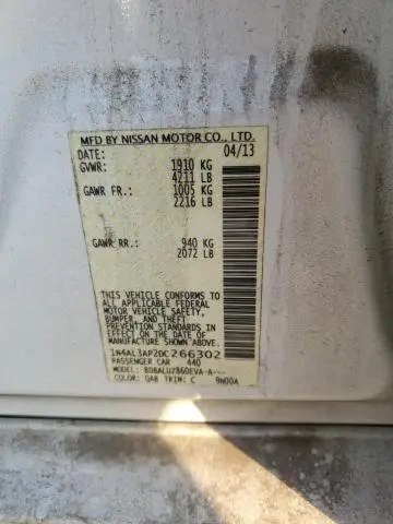 2013 NISSAN ALTIMA 2.5  