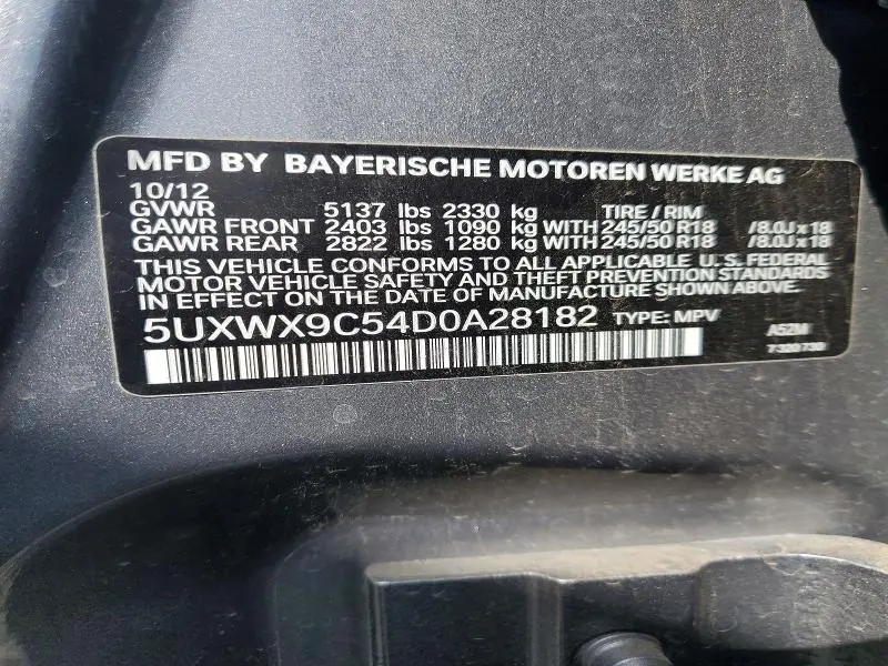 2013 BMW X3 XDRIVE28I  