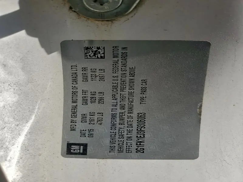 2015 CHEVROLET CAMARO 2SS  