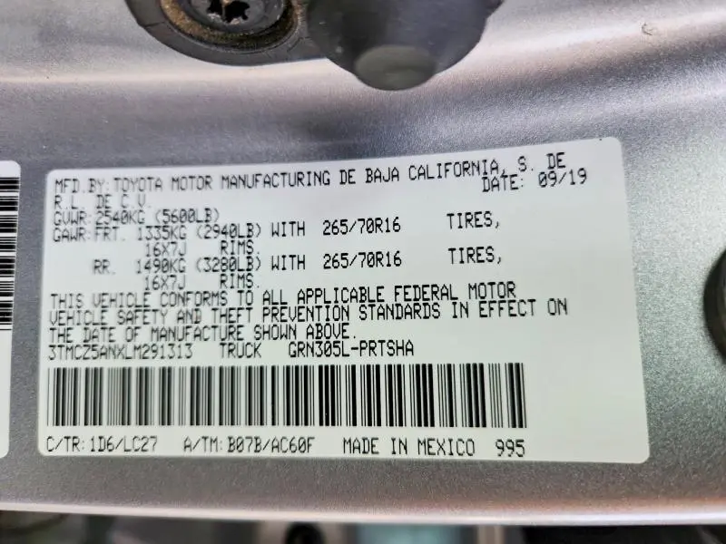 2020 TOYOTA TACOMA TRD OFF-ROAD  