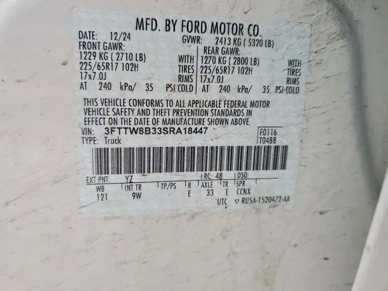 2025 FORD MAVERICK XL  