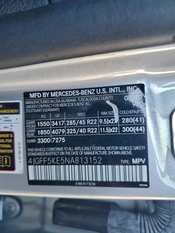 2022 MERCEDES-BENZ GLS 450 4MATIC  