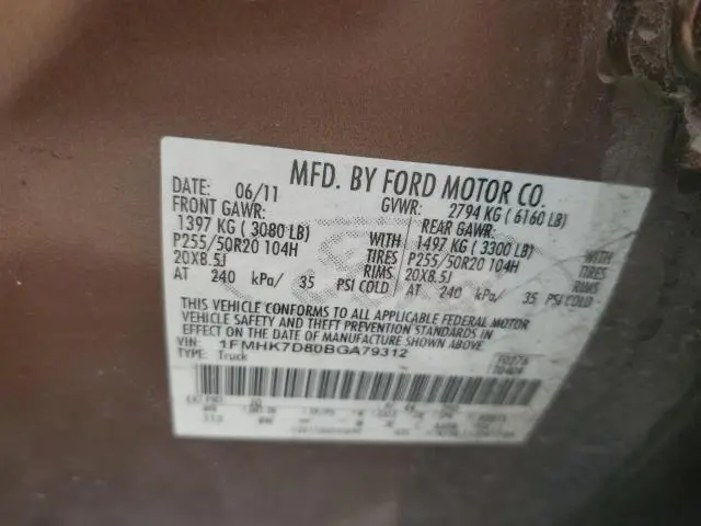 2011 FORD EXPLORER XLT  