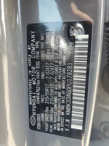2023 HYUNDAI KONA SEL  