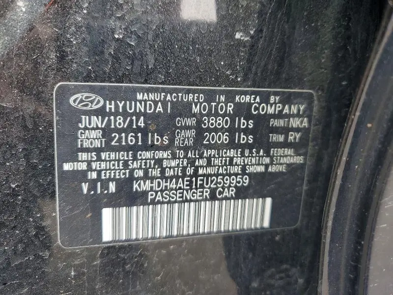 2015 HYUNDAI ELANTRA   