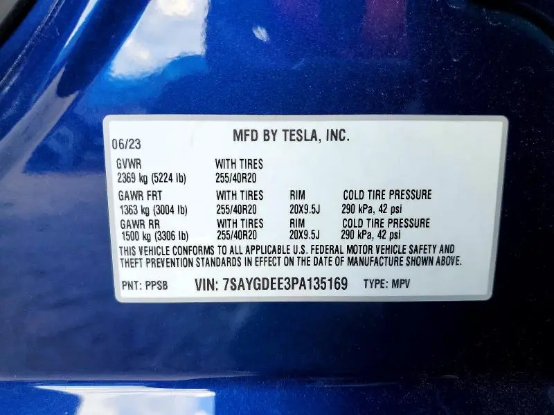 2023 TESLA MODEL Y   
