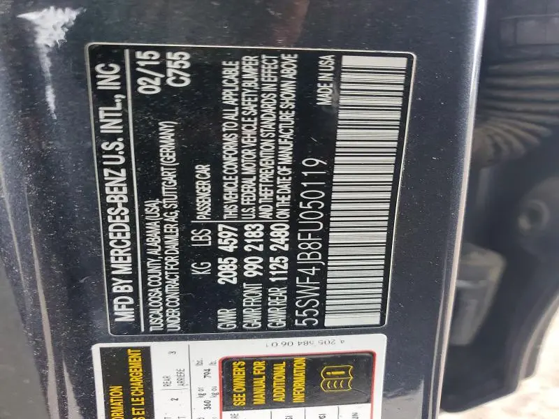 2015 MERCEDES-BENZ C 300  