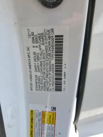 2018 HONDA ACCORD EXL  