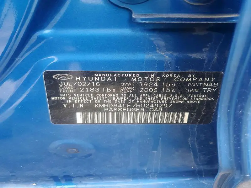 2017 HYUNDAI ELANTRA VALUE EDITION  