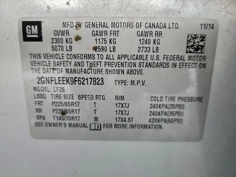 2015 CHEVROLET EQUINOX LS  