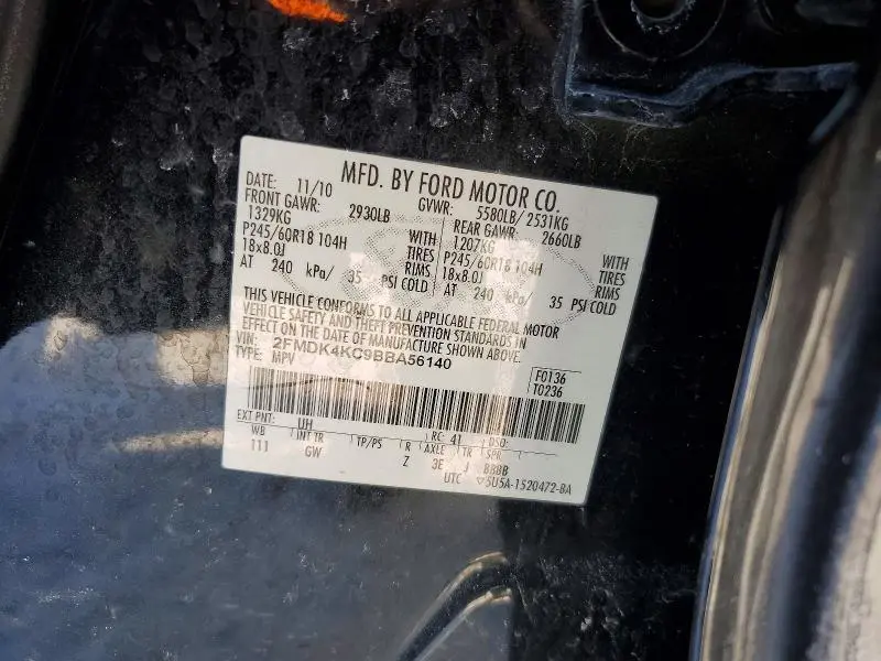 2011 FORD EDGE LIMITED  