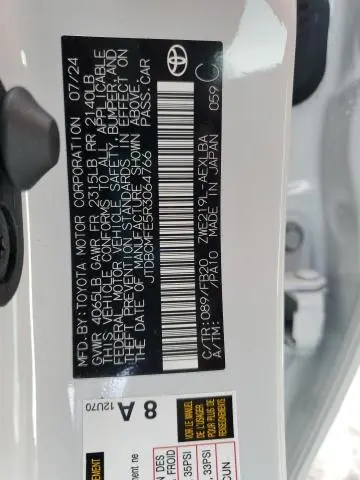 2024 TOYOTA COROLLA LE  