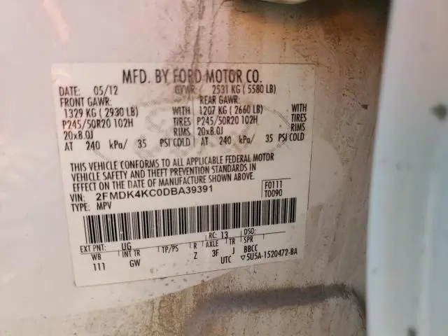 2013 FORD EDGE LIMITED  