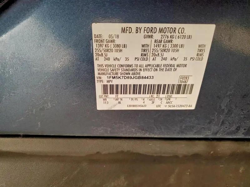 2018 FORD EXPLORER XLT  