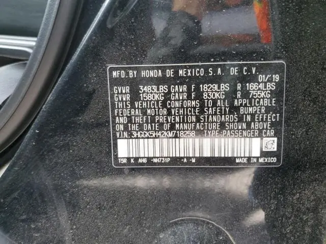 2019 HONDA FIT LX
