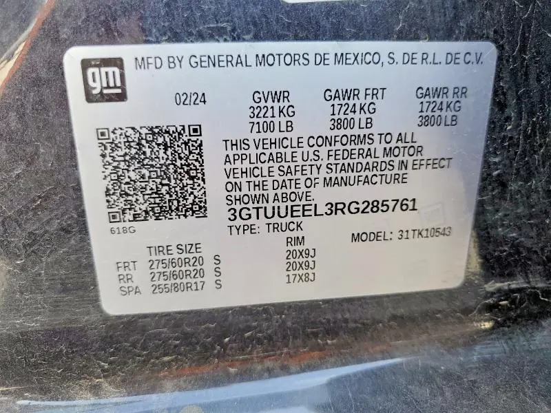 2024 GMC SIERRA K1500 AT4  