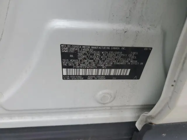 2015 TOYOTA RAV4 LIMITED