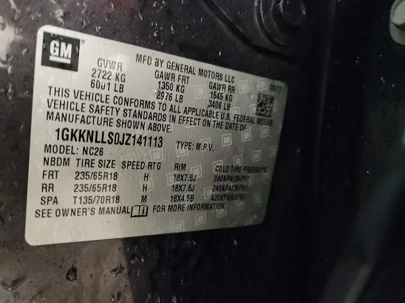2018 GMC ACADIA SLE  