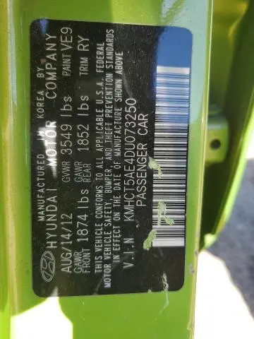 2013 HYUNDAI ACCENT GLS