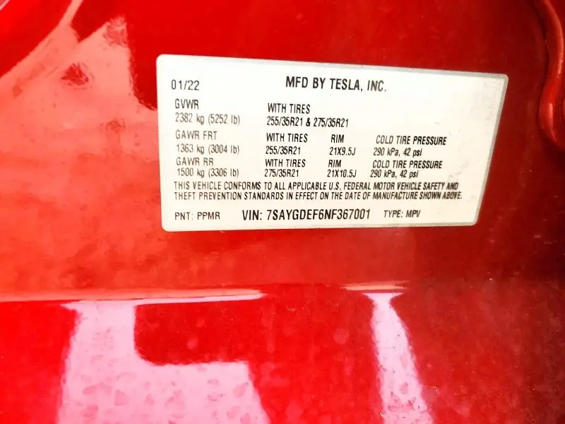 2022 TESLA MODEL Y   