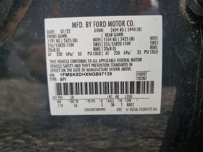 2022 FORD EXPLORER XLT  