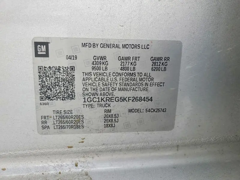 2019 CHEVROLET SILVERADO K2500 HEAVY DUTY  