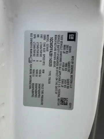 2011 CHEVROLET EXPRESS G2500   