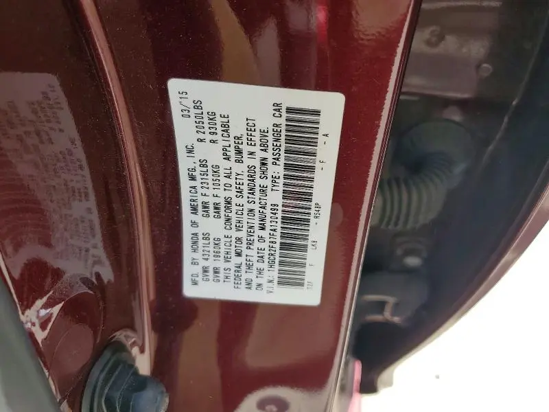 2015 HONDA ACCORD EXL  