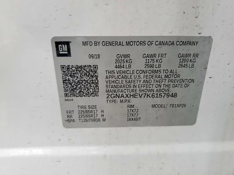 2019 CHEVROLET EQUINOX LS  