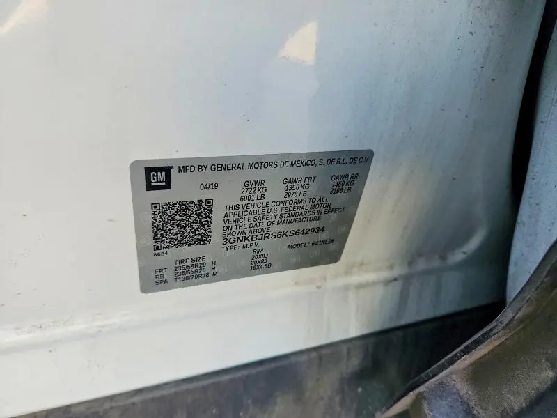 2019 CHEVROLET BLAZER RS  