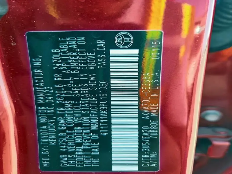 2023 TOYOTA CAMRY SE NIGHT SHADE  