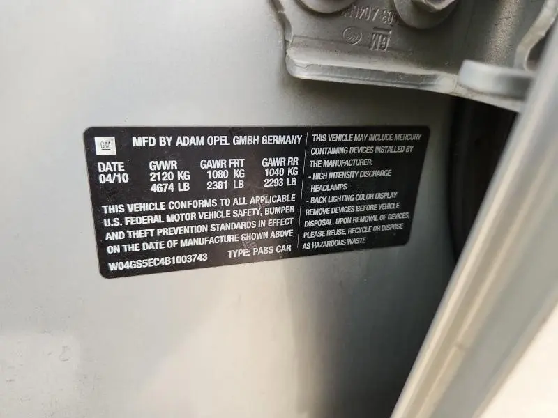 2011 BUICK REGAL CXL  