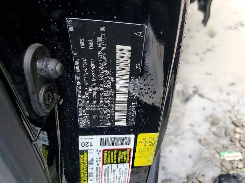 2015 TOYOTA SIENNA XLE 8-PASSENGER  