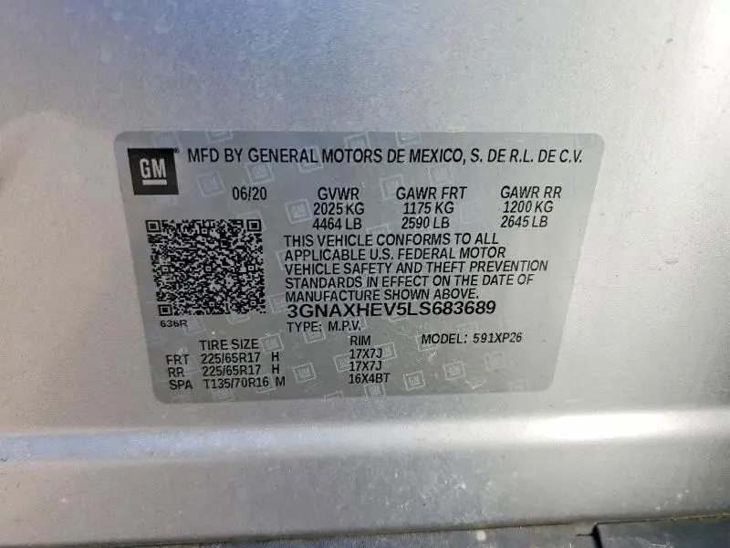 2020 CHEVROLET EQUINOX LS  
