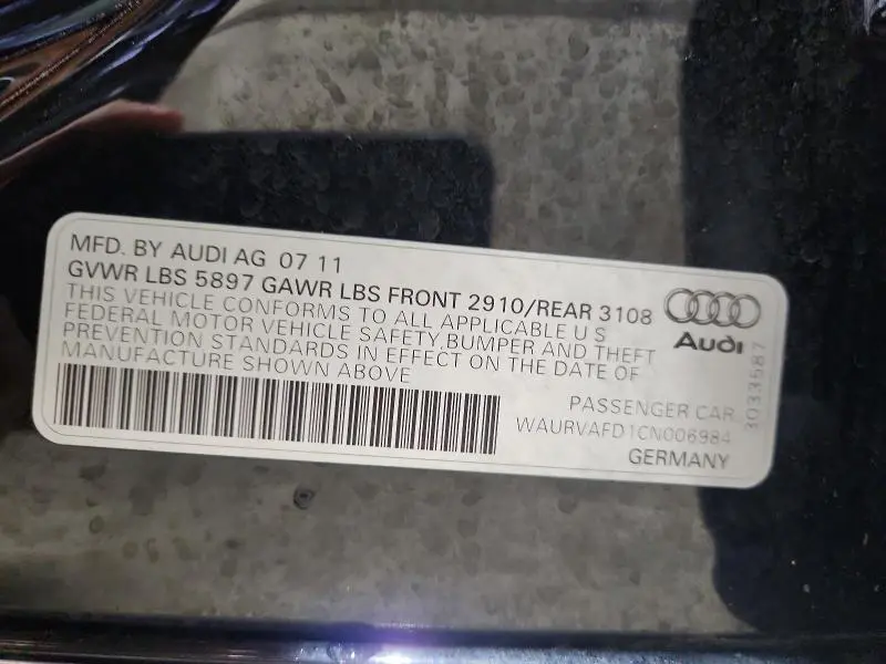2012 AUDI A8 L QUATTRO  