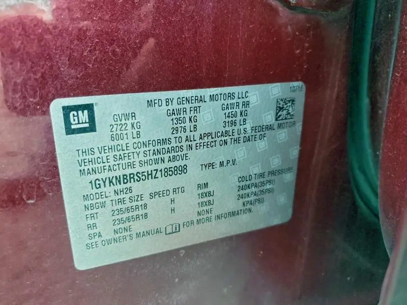 2017 CADILLAC XT5 LUXURY  