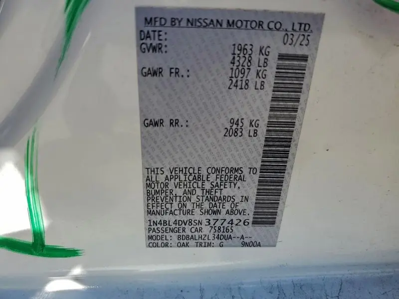 2025 NISSAN ALTIMA SV  