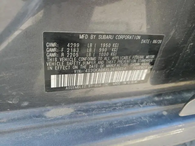 2020 SUBARU IMPREZA   