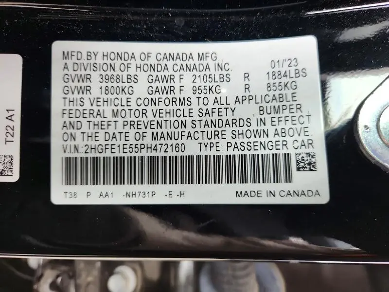 2023 HONDA CIVIC SI  