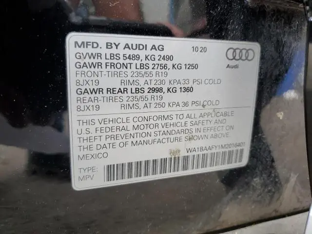 2021 AUDI Q5 PREMIUM PLUS
